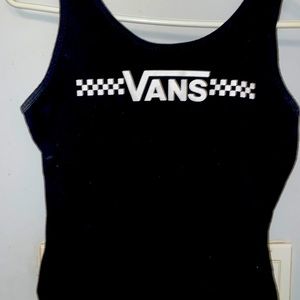 Black vans button bodysuit - Size M